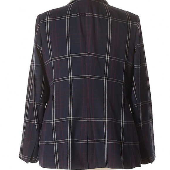 Lane Bryant Blue Plaid Blazer - Picture 2 of 3